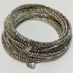 Stella & Dot Bardot Silver Spiral Wrap Bracelet